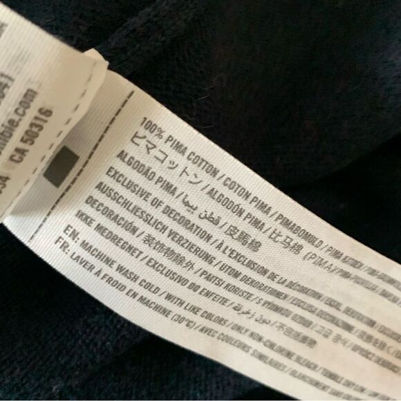 Abercrombie & Fitch Black Pima Cotton V Neck Sweater Sz L - Picture 4 of 6